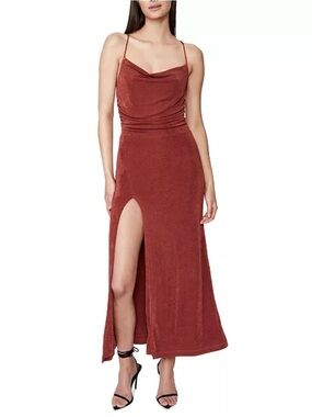 BARDOT Covet X-Back Dress in Rust